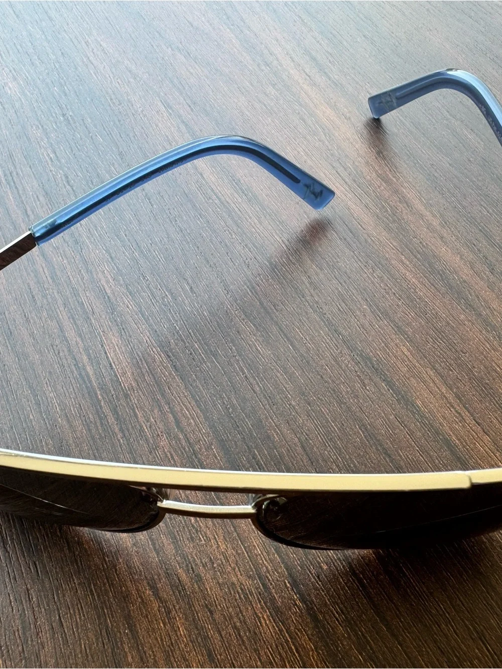 Maui Jim Silver Aviator Sunglasses with Dark Lenses